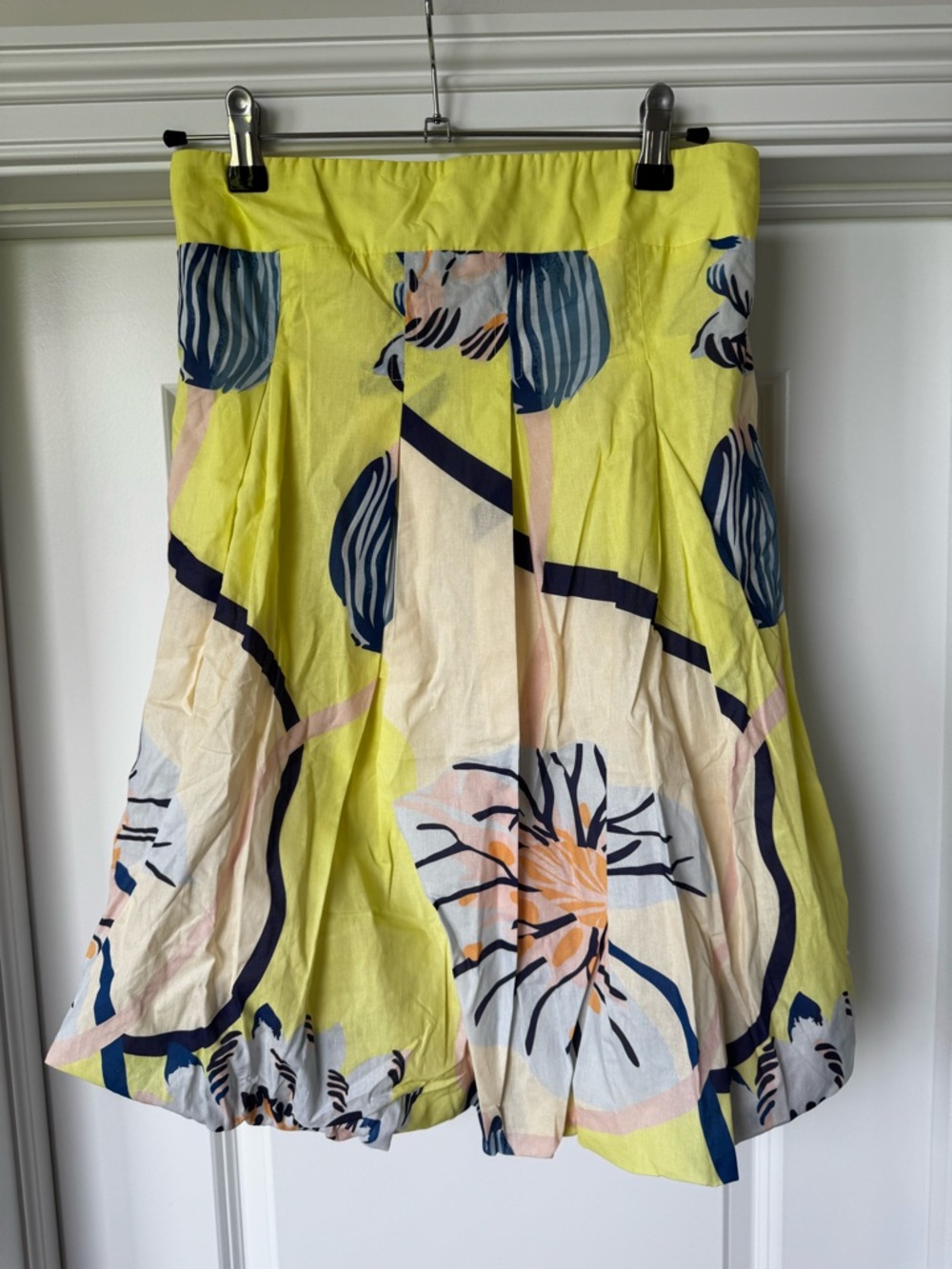 Coco Lillys Boston Mini Yellow Strapless Tropical Floral Dress Size S Resortwear